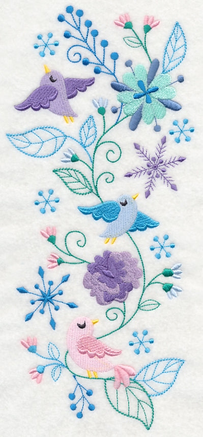 Frosty Foliage & Winter Bird Spray