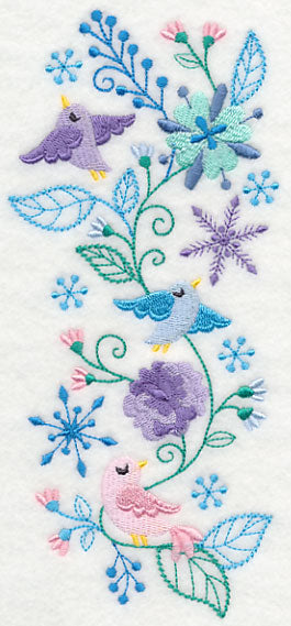 Frosty Foliage & Winter Bird Spray