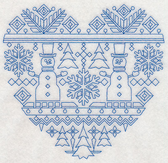 Nordic Winter Heart (Bluework)