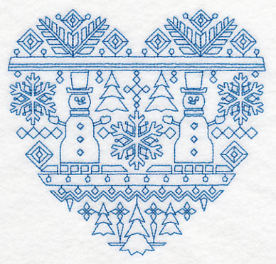 Nordic Winter Heart (Bluework)