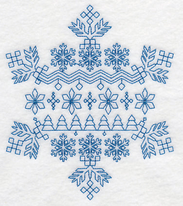 Nordic Winter Snowflake (Bluework)