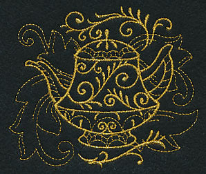 Teapot Filigree (Goldwork)