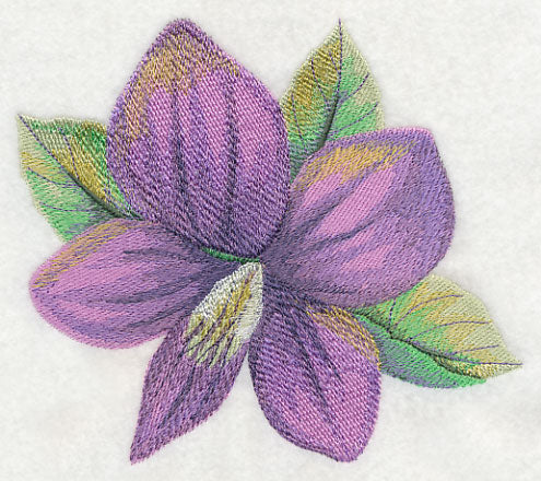 Violet Bloom in Watercolor