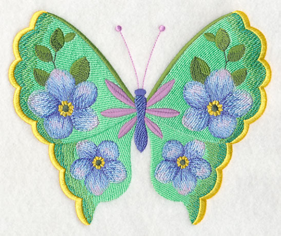 Forget-Me-Not Butterfly in Watercolor