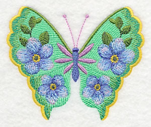 Forget-Me-Not Butterfly in Watercolor