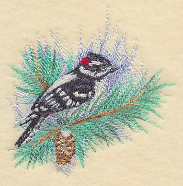 Downy Woodpecker in Watercolor