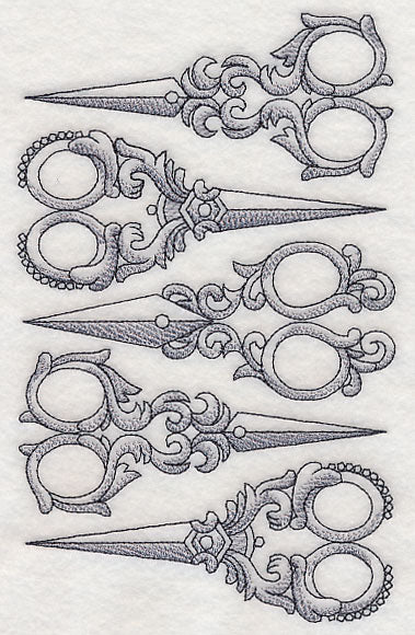 Antique Scissors Collage