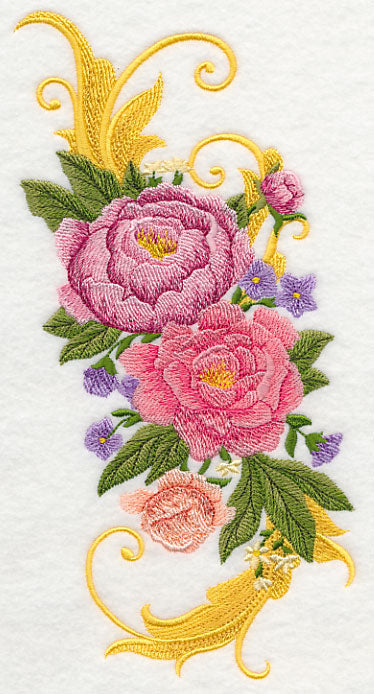 Peony Spray with Flourish