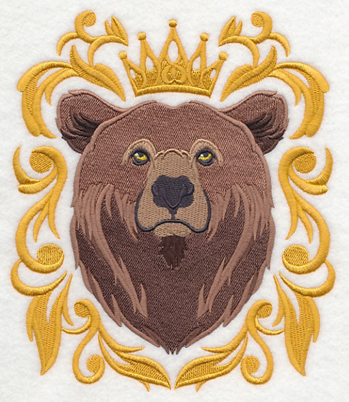 Bear with Baroque Crown and Frame