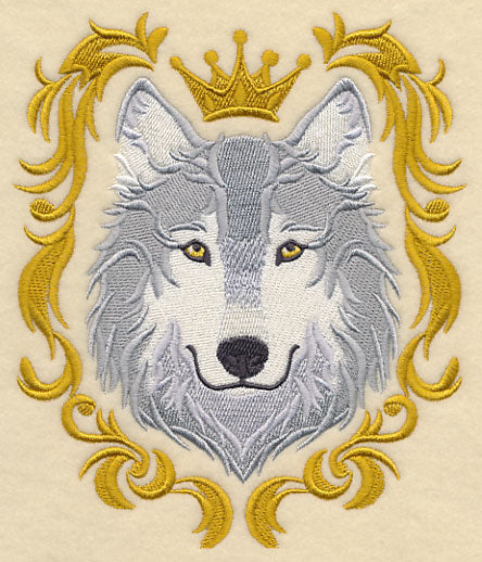 Wolf with Baroque Crown and Frame
