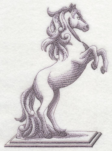 Rearing Horse on Plinth