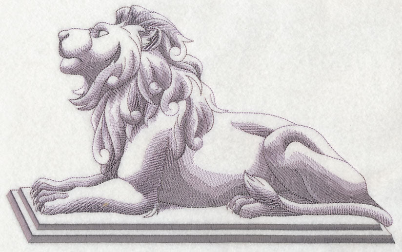 Stately Lion on Plinth