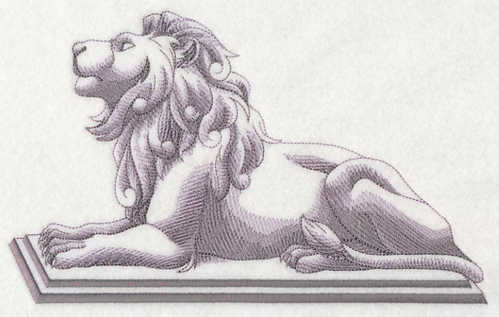 Stately Lion on Plinth