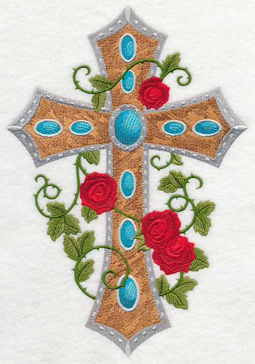 Cross and Winding Roses