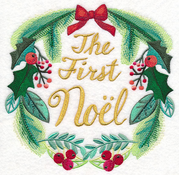 The First Noel Wreath in Watercolor