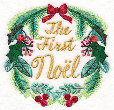 The First Noel Wreath in Watercolor