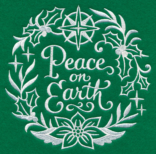 Peace on Earth Medallion (Whitework)