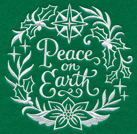 Peace on Earth Medallion (Whitework)