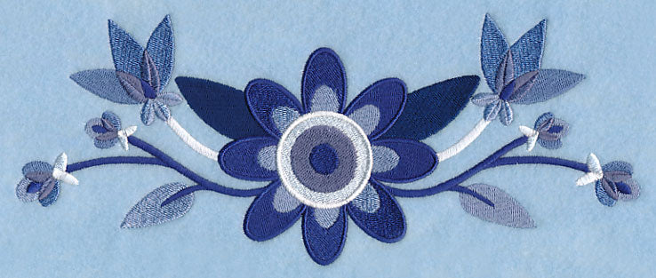 Midwinter Blues Bouquet Border 1