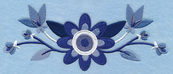 Midwinter Blues Bouquet Border 1