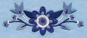 Midwinter Blues Bouquet Border 1