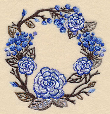 Wintry Flower Wreath in Watercolor