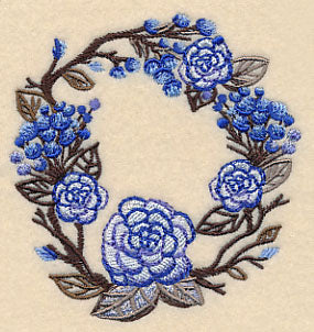 Wintry Flower Wreath in Watercolor