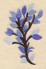 Wintry Leaf Branch in Watercolor
