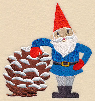 Winter Gnome with Pine Cone