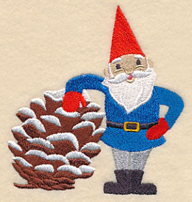 Winter Gnome with Pine Cone