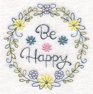 Be Happy Wreath (Vintage)