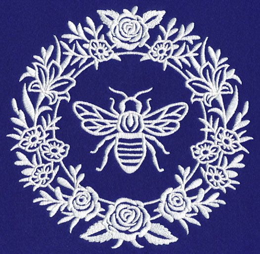 Napoleonic Bee Medallion (Whitework)