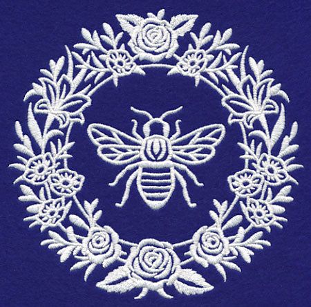 Napoleonic Bee Medallion (Whitework)