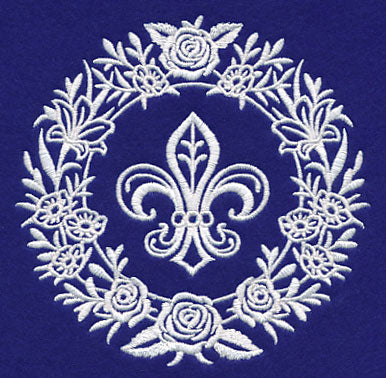Fleur De Lis Medallion (Whitework)