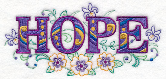 Hope with Vintage Flower Fade