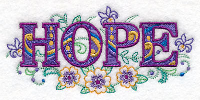 Hope with Vintage Flower Fade