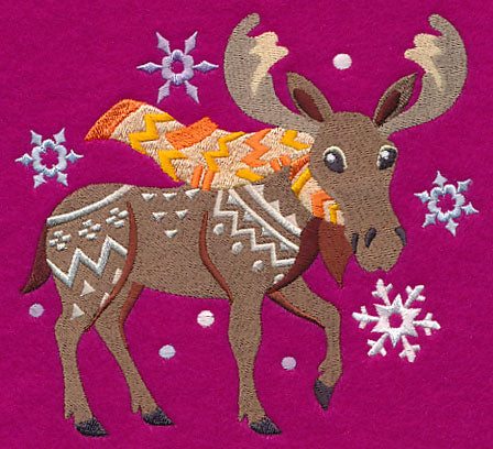 Retro Winter Moose