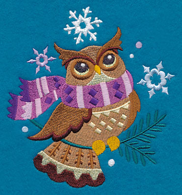 Retro Winter Owl