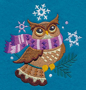 Retro Winter Owl