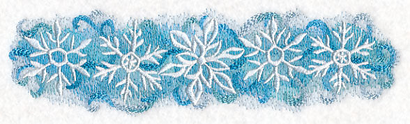 Snowflakes in Watercolor Border