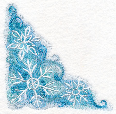 Snowflakes in Watercolor Corner
