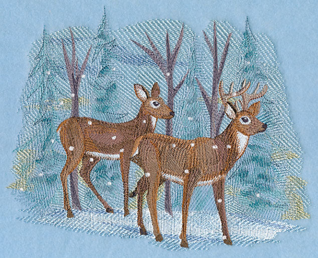 Serene Deer Scene in Watercolor