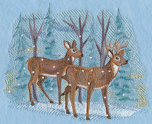 Serene Deer Scene in Watercolor