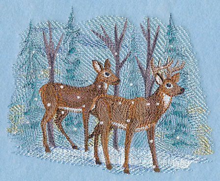 Serene Deer Scene in Watercolor