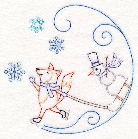 Skating Fox Circle (Vintage)