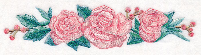 Romantic Roses Border in Watercolor