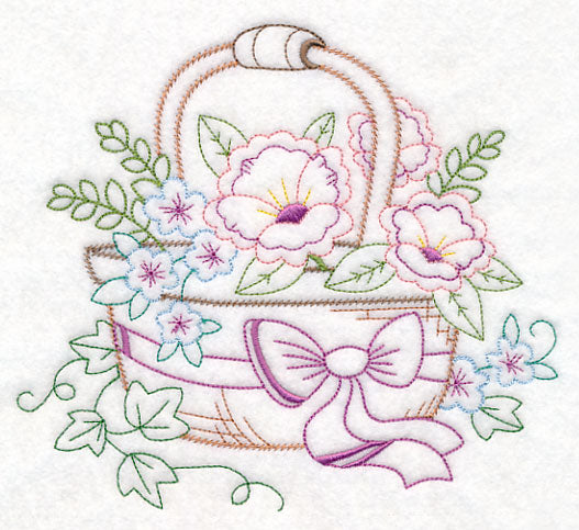 Kitchen Floral Basket (Vintage)