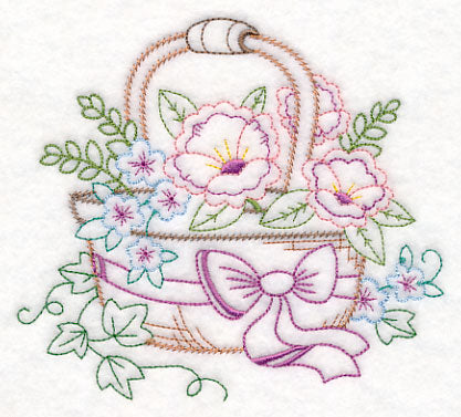 Kitchen Floral Basket (Vintage)