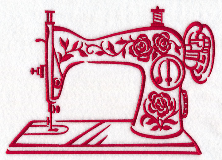 Simple Floral Sewing Machine