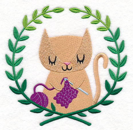 Cat Crocheting Laurel